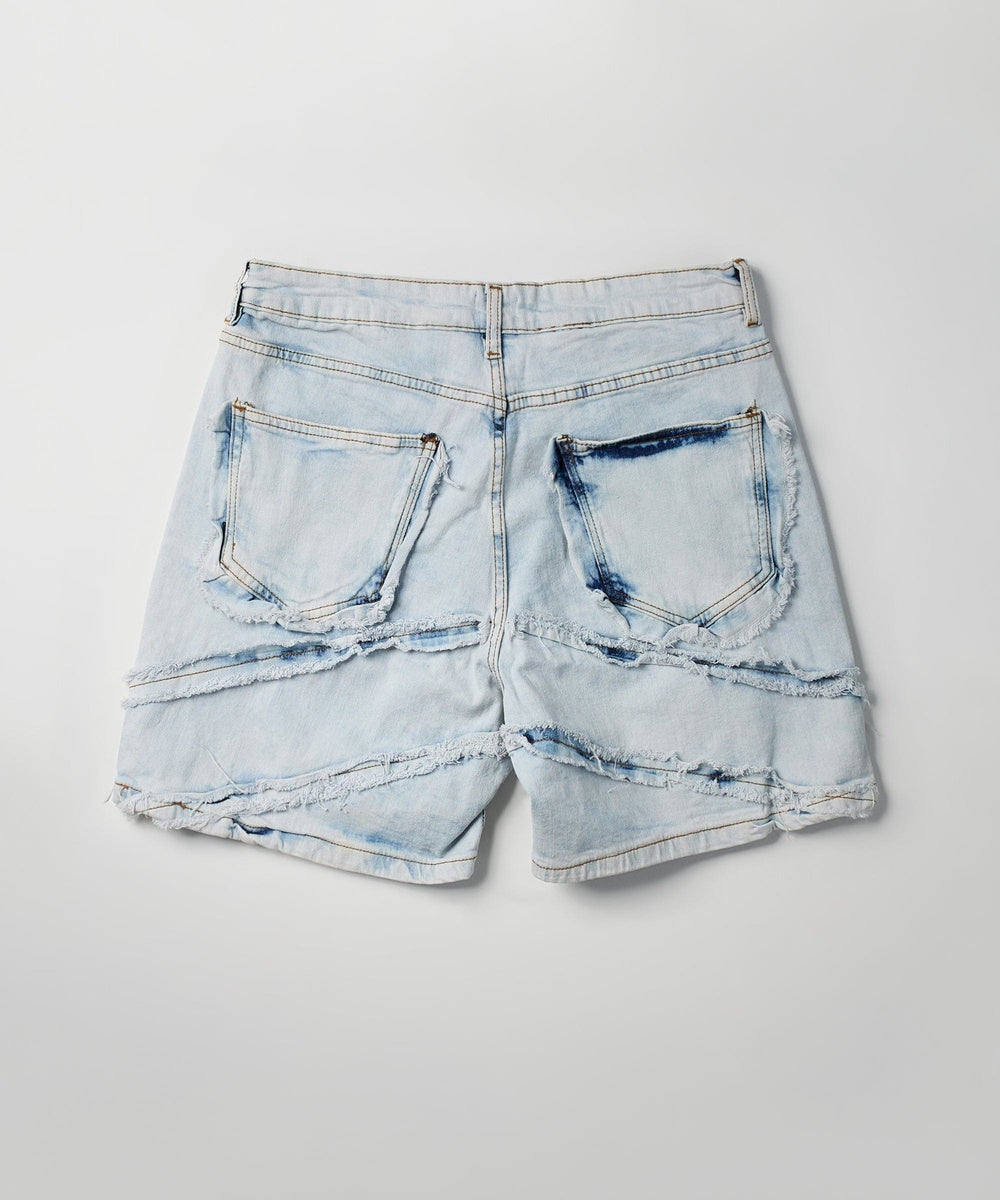 Bandit Frayed Denim Short - Light Blue