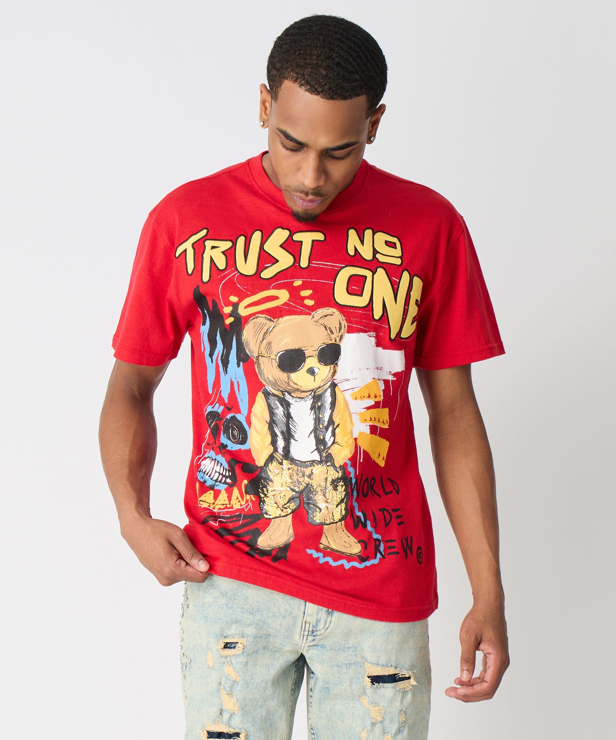 Trust No One Short Sleeve Tee - Red